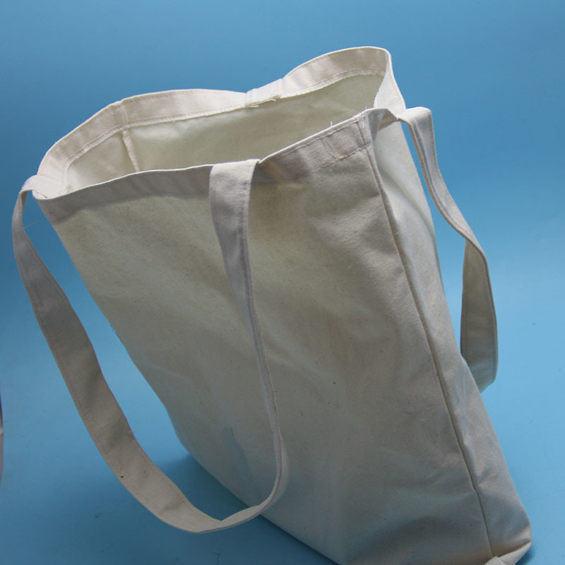 Daily Foldable Tote Bag With Handle , Eco Friendly White Market Tote Bag