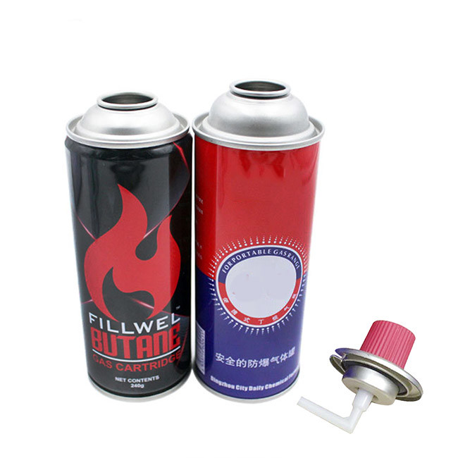 Customized 220g Refillable Butane Gas Stove Canister For Lanterns Cassette Stoves