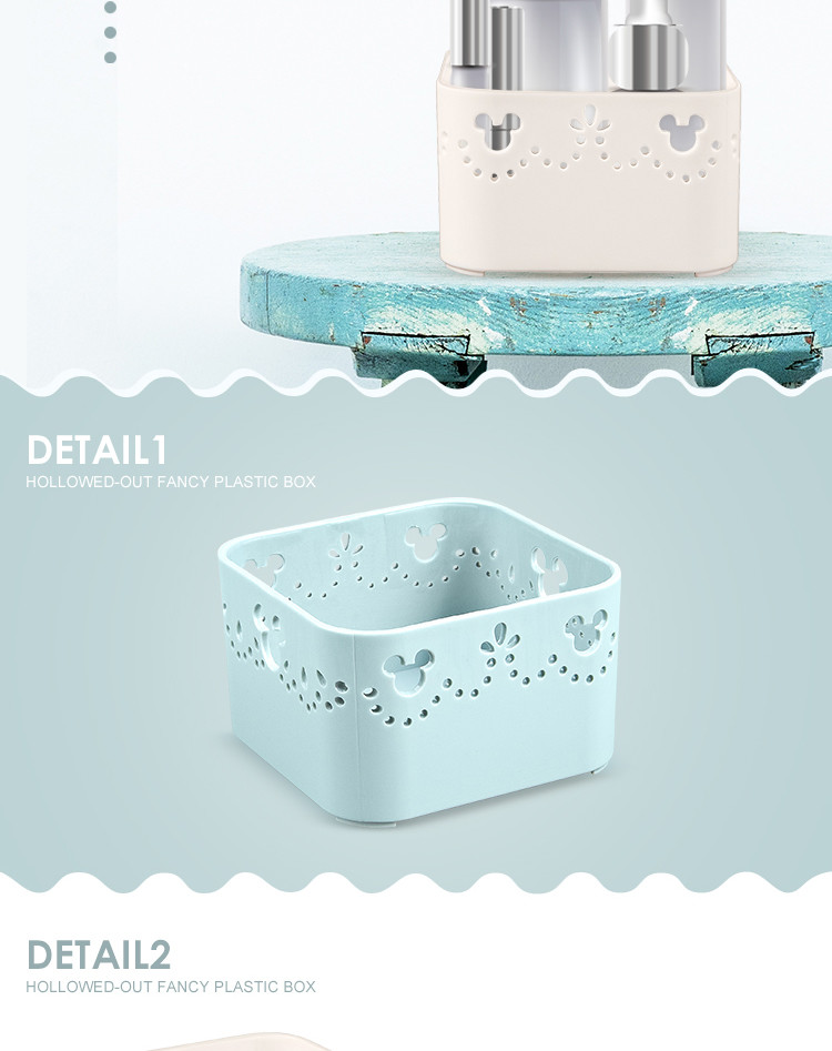 Smaller Mickey Mouse hollow-out pattern Reusable Plastic storage box food containers