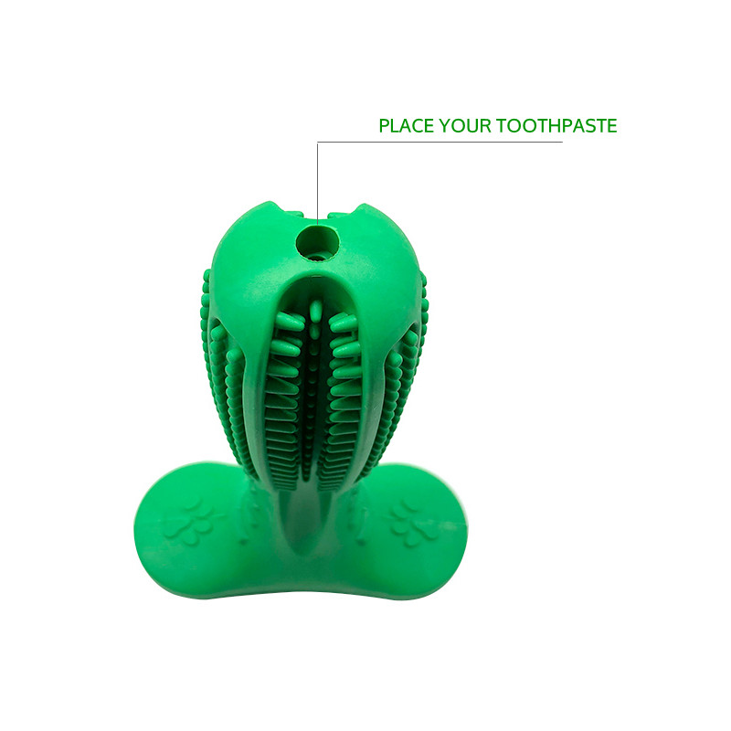 2019 Amazon Hot Selling Perfect Safety Durable Soft Relieving Stress Dog Bristles Pet Toothbrush for 25 - 40lbs