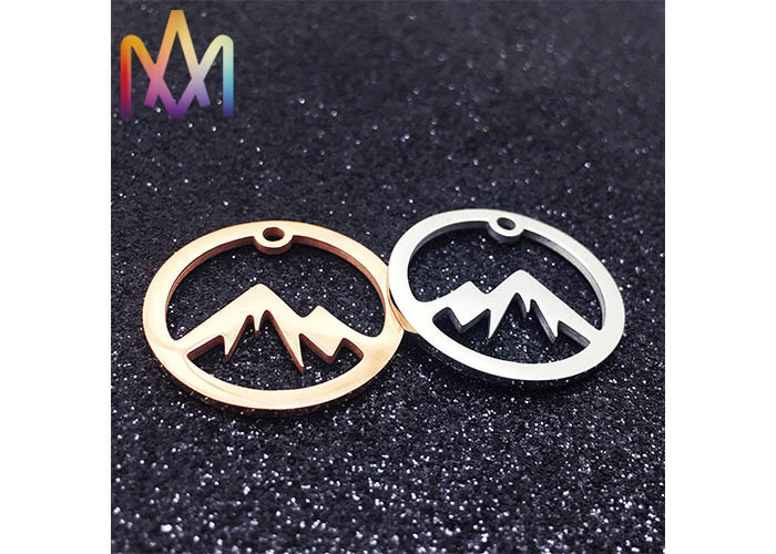 2.2g Mountaineering Enthusiasts Stainless Steel Hollow Charms