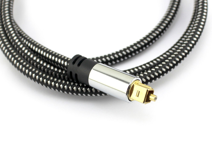 Digital Optical Audio Toslink Braid Cable OD5.0 Plated Silver Aluminum Shell For Amplifier Soundbar 1.5M 3M 5M