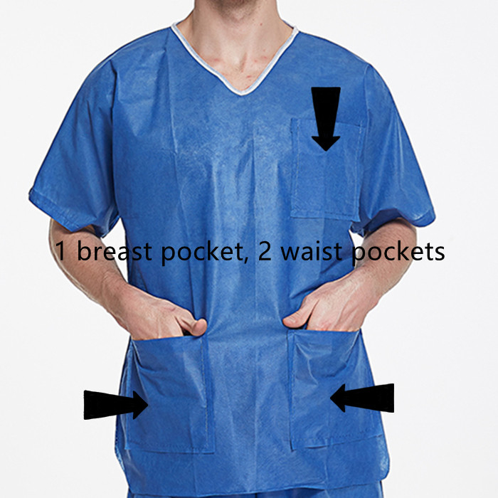 Breathable 3 Layer Nurse Scrub Suit SMS Hospital OT Scrub Suit