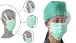 Non-woven Disposable Face Mask with plasitic eye shield,added protection for
