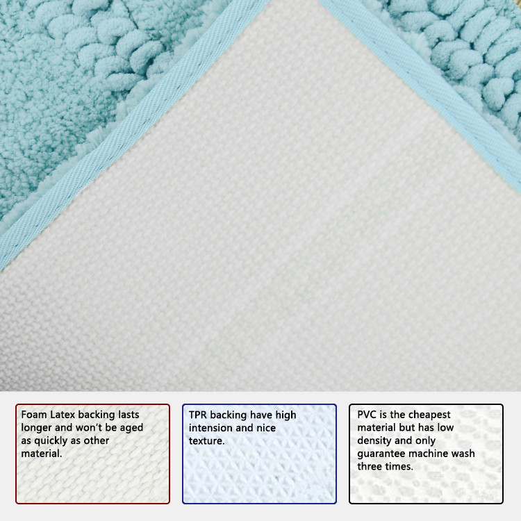 Super Soft Bath Mat Cyan Solid Color Bath Rugs For Home Decoration