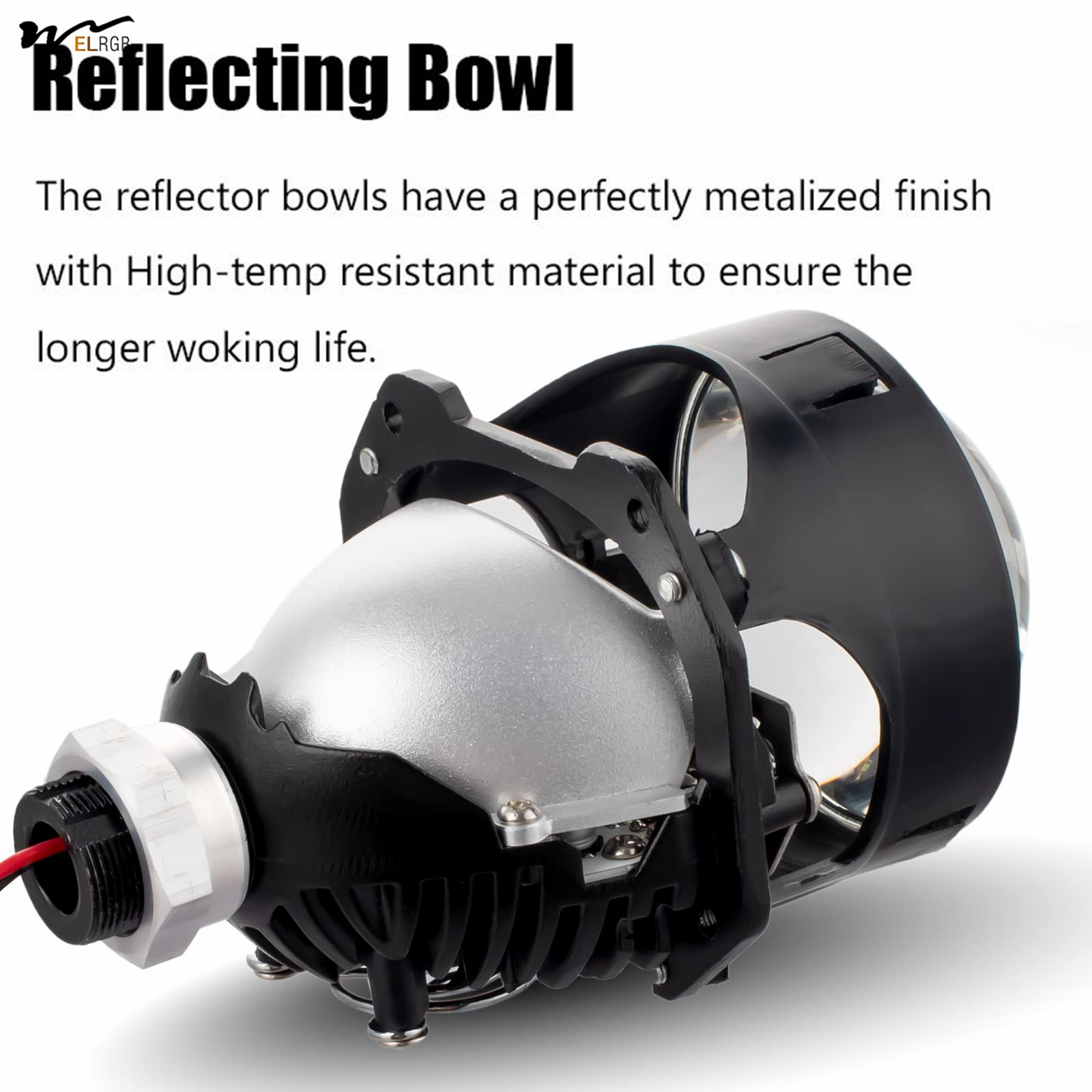Enhance Your Car's Look with 3.0-inch Dual LED Projection Lens and White LED Angel Eye
