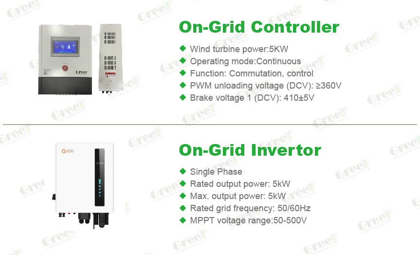 Low Speed Start Up Pitch Control Hybrid Wind Solar Turbine High Output 20kw