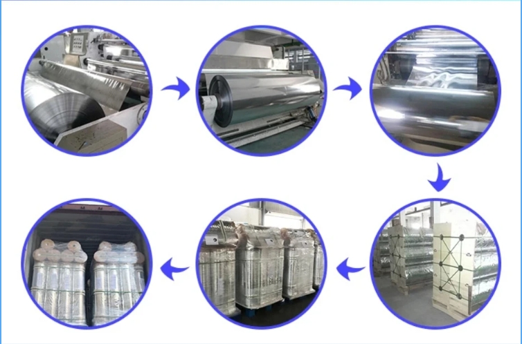 Silver Aluminized Metalized PET Film for Food Packaging 20mic Thickness