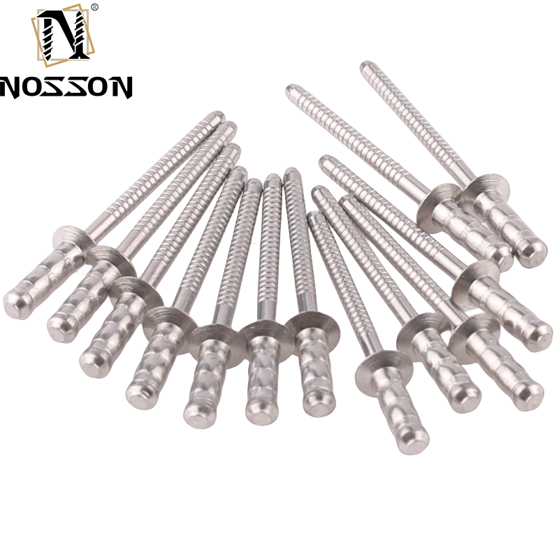 2.4-6.4mm DIN Standard Aluminum Round Head Pop Core-Pulling Blind Rivets with Anodizing Coating from DingQi