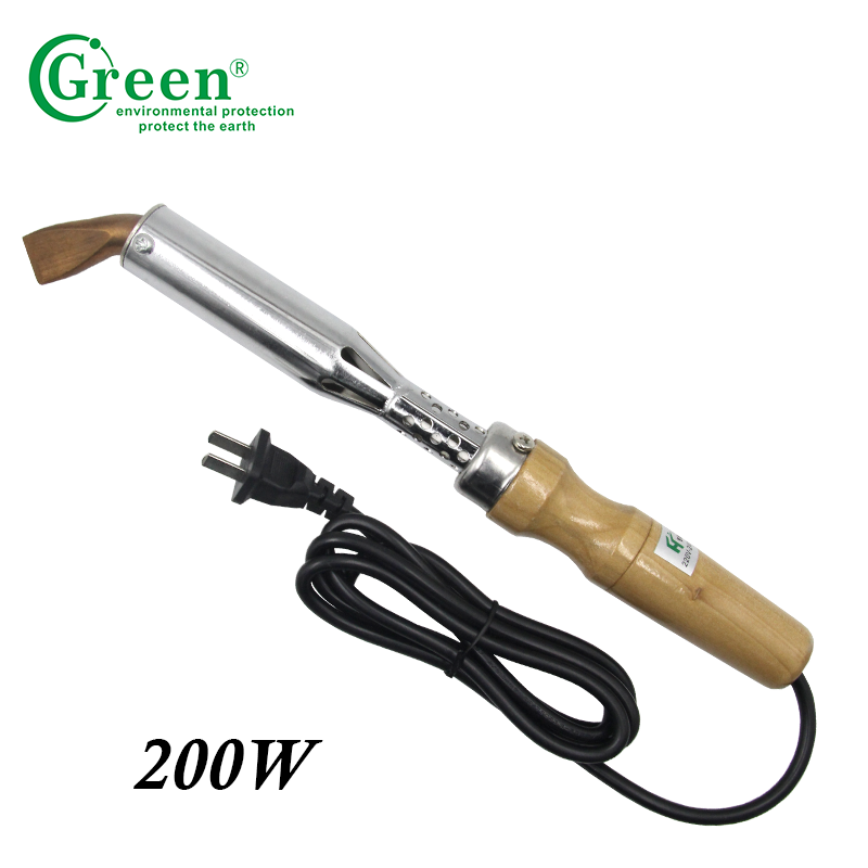 Wooden Handle Electric Soldering Iron , 200W Temperature Controlled Soldering Iron