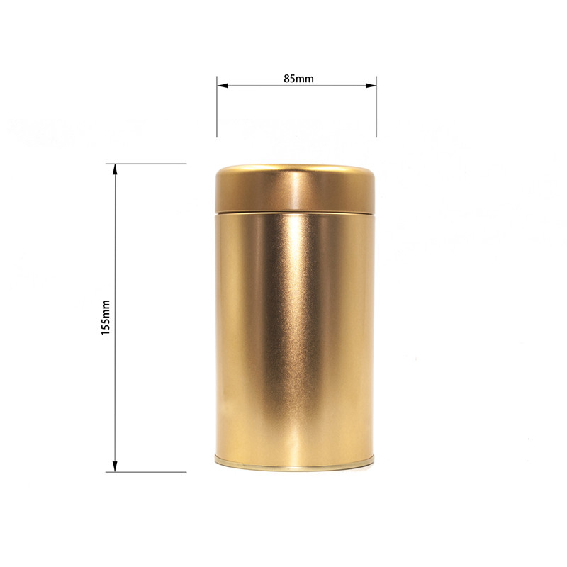 Wholesale Round Tin Containers with Lids Small Coffee Tin Can Packaging Gold/Silver Tea Tin Canister