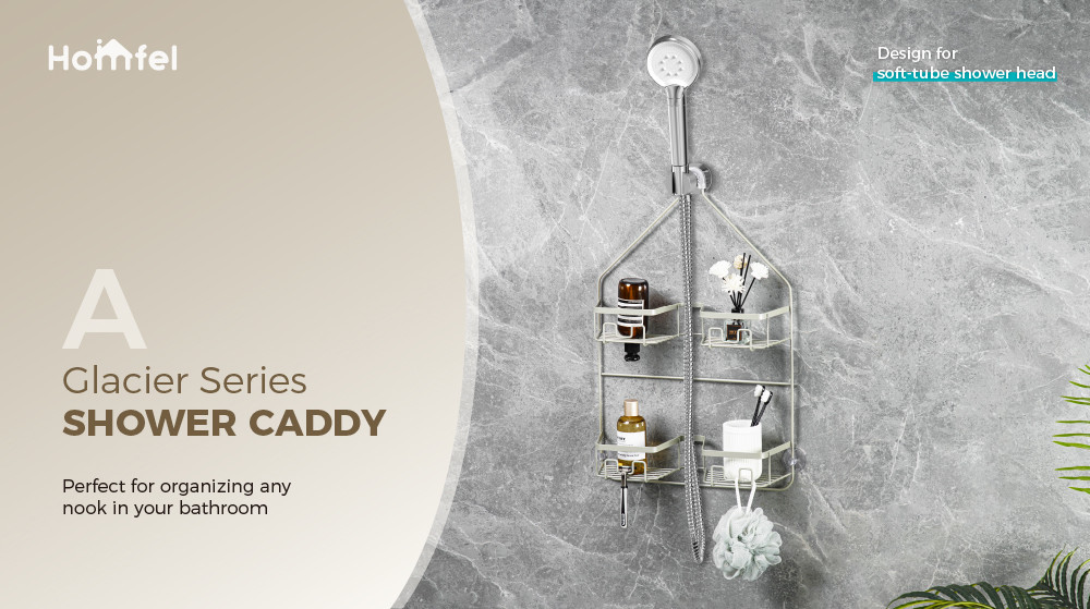 Bathroom Organizer Shower Caddy Hanging Shower Shelf for Inside Shower No Drilling Racks Over Showerhead BathROOM Rack