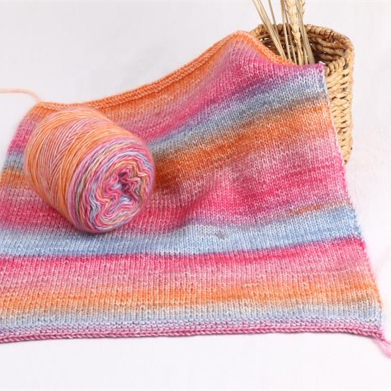 Dyed Flag Yarn Crochet Cotton Acrylic Blend Yarn Hand Knitting