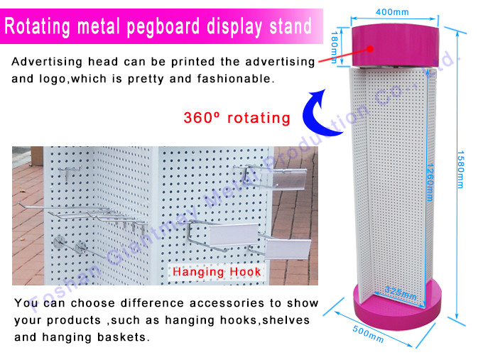 Metal Jewelry Floor Shelf Rotating Display Stand Turntable