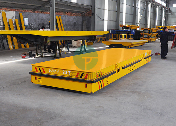 5-40MT Foundry Material Handling Motorized Plantform Transport Cart For Dies, Molds, Coils