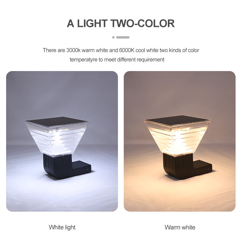 Outdoor Wall Mounted Solar Light , Solar body Induction Wall Lamp 3000k 6000k