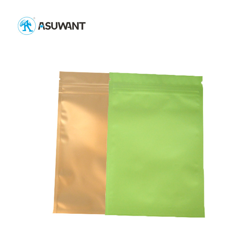Resealable Aluminum Foil Zipper Bag Matte Small Sachet Colored CMYK Printing