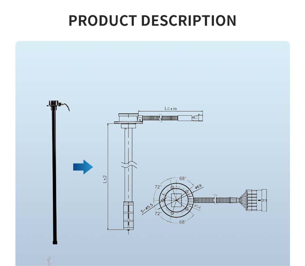 PL332 GPS Digital Capacitance Level Sensor Anti Fuel Theft