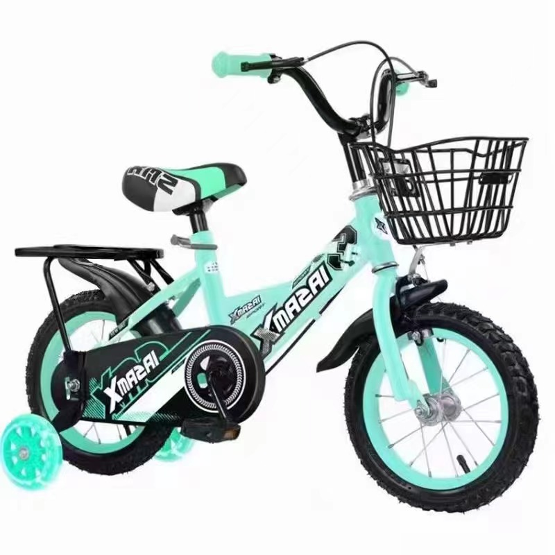 4-14 Years Old Red Two-Wheeled Bike with Thickened Sponge Seat and Carbon Steel Frame
