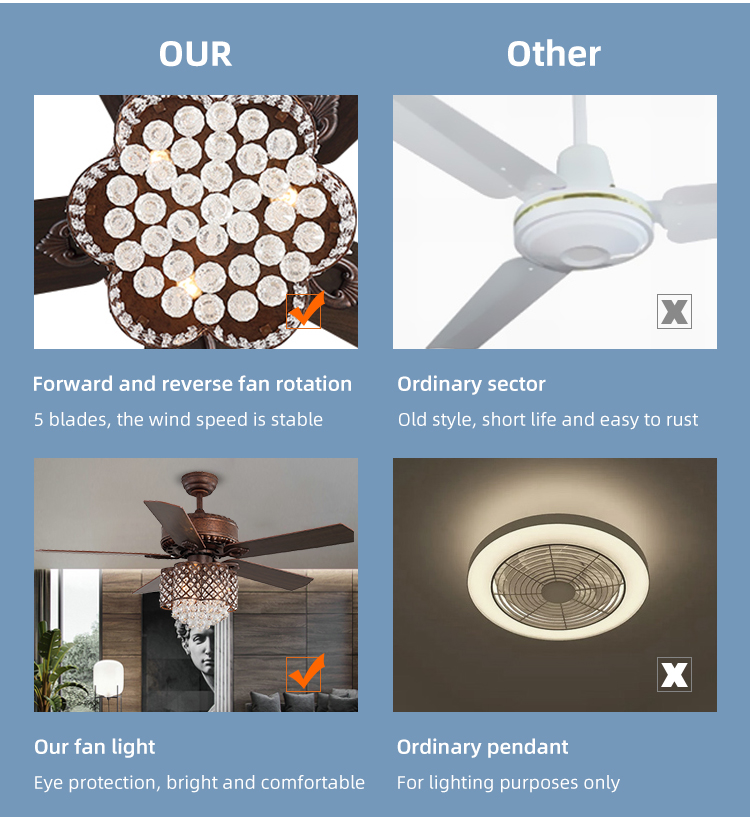 52Inch Remote Control 120V Modern Crystal Ceiling Lamp In Dining Room