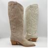 Buy cheap Comfortable Womens Leather Dress Boots Waterproof Off White from wholesalers