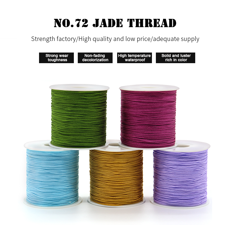 Singal or Rainbow Color 0.8mm Nylon Cord for DIY Jewelry Accessories Directly Supply