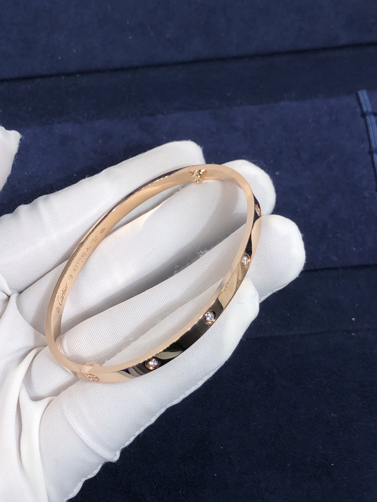 Elegant Car tier 18k Gold Love Bracelet 10 Diamonds Vs Vvs Natural Diamonds Bracelet