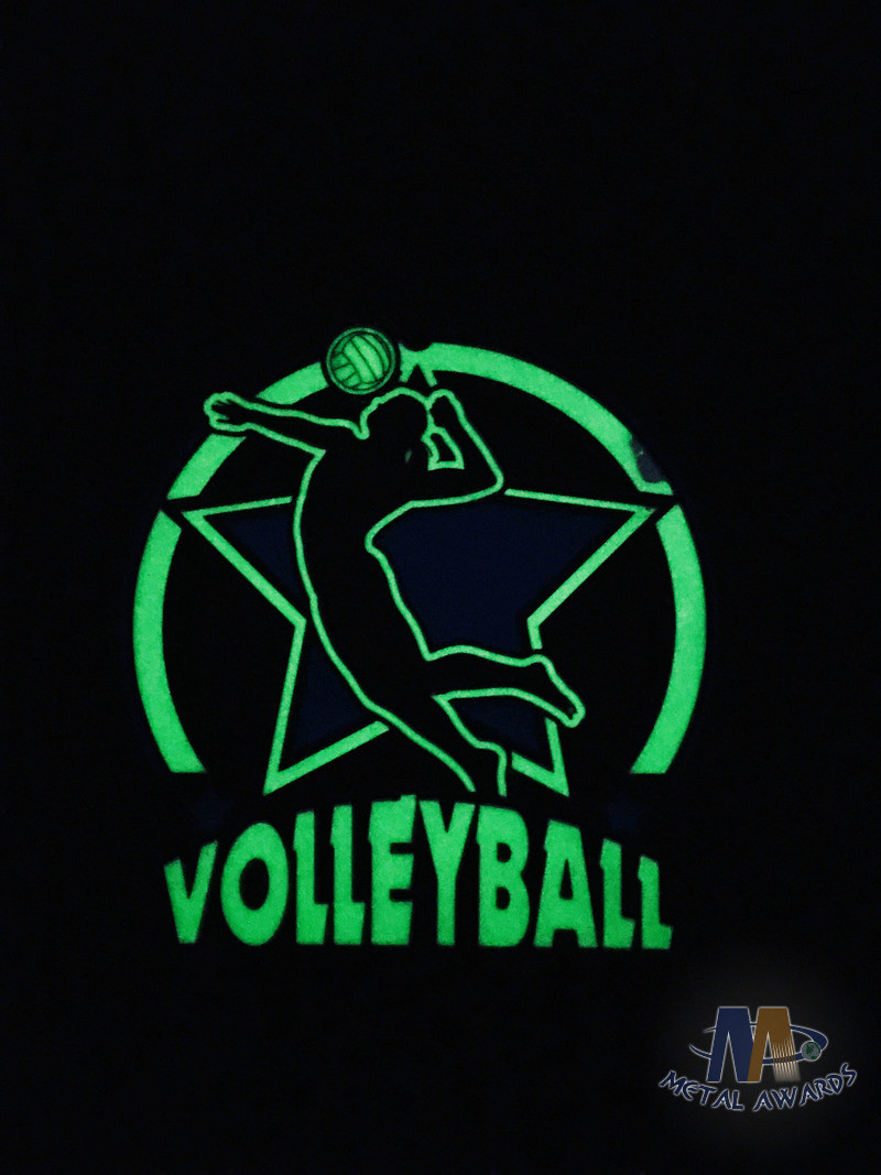 Bespoke Die Cast 10k Finisher Metal Volleyball Glow In The Dark Medals With Soft Enamel