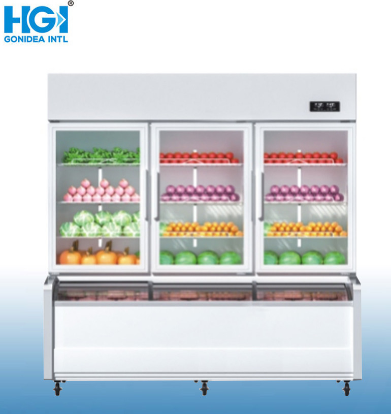 Commercial Refrigerator Vertical Beverage Hotpot Showcase Hcd-2000t