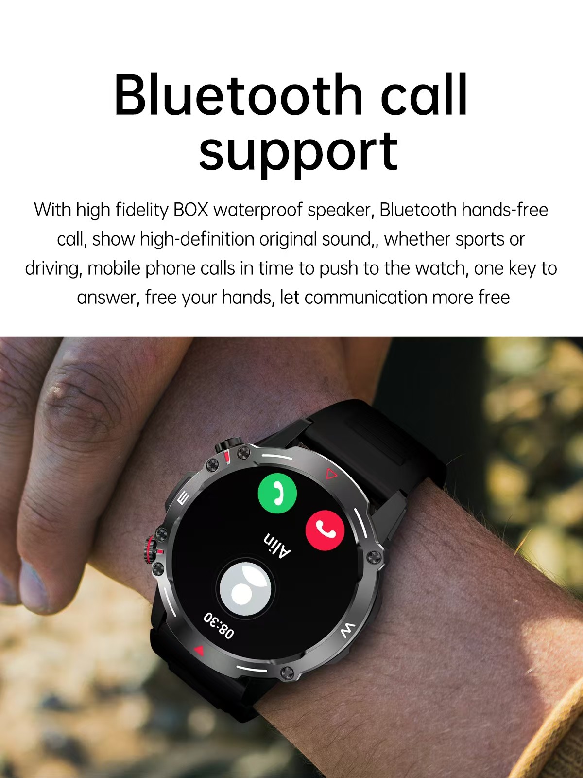HK87 Smart Watch AMOLED Screen Outdoor BT Call Smart Watch With Sports Mode