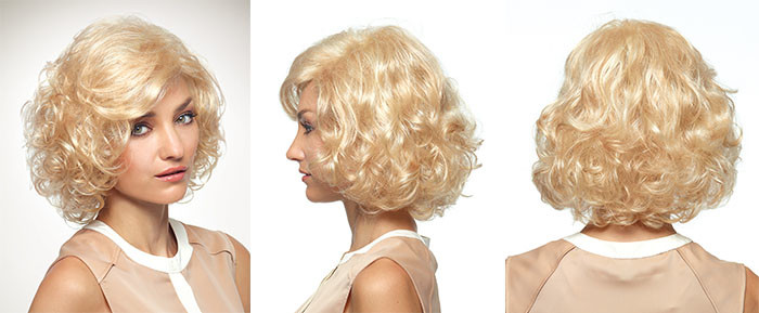 Half Hand Made 14 Inch Short Synthetic Wigs For White Women Heat Resistant
