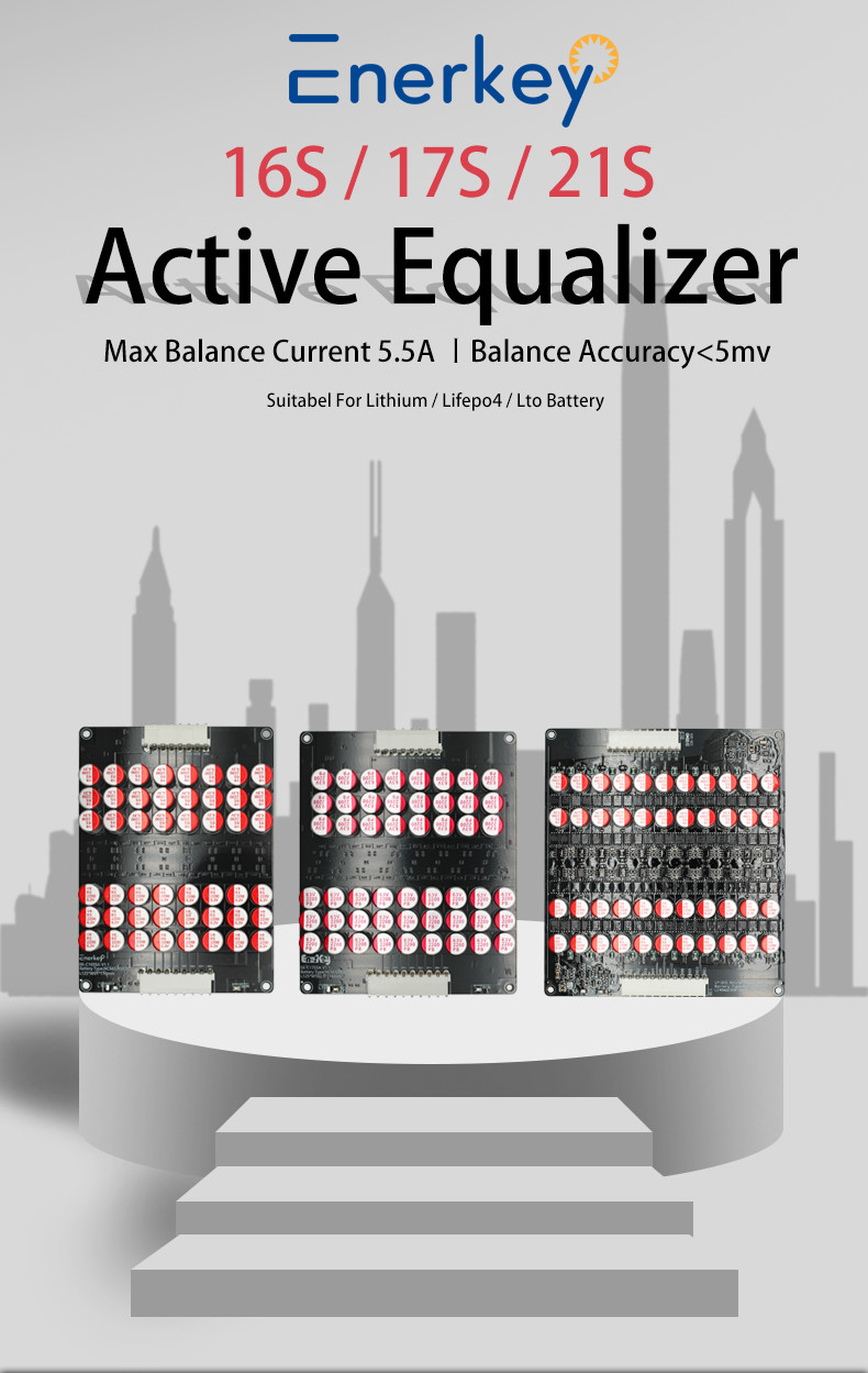 12S - 16S 5A Active Balancer BMS NCM LTO LPO LiFePo4 Lithium Battery Equalizer