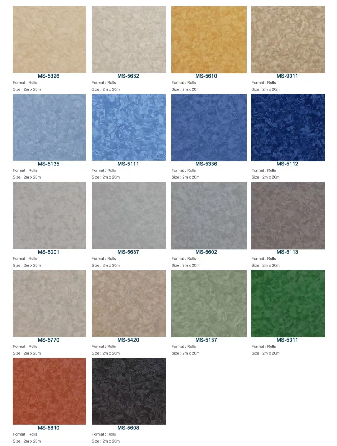 Relle Court Homogeneous PVC Plastic Flooring Dry Back for Medical Grade Hospitals