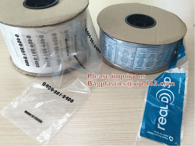 clear LLDPE easy tearing line pre-opened in roll bag,Factory custom LLDPE plastic autobag Preopened polybag on a Roll