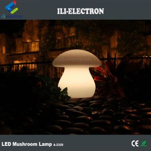 mushroom shape PE plastic illuminated light table lamp
