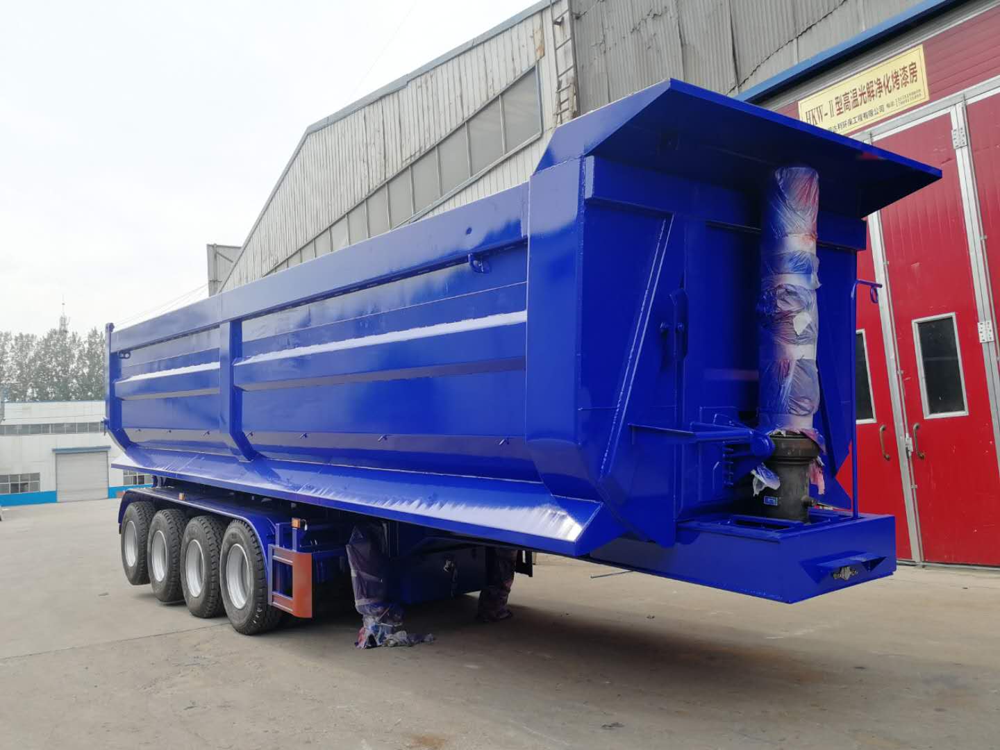 100 Tons Double Axles U Shaped End Rear Tipper Dumper Semi Truck Trailer for in Market