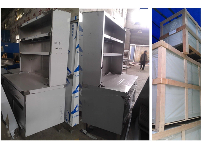 Wine Milk Bar Stainless Steel Catering Equipment Sink Table Three Drawer Tea Cabinet With Water Heater For Hotel
