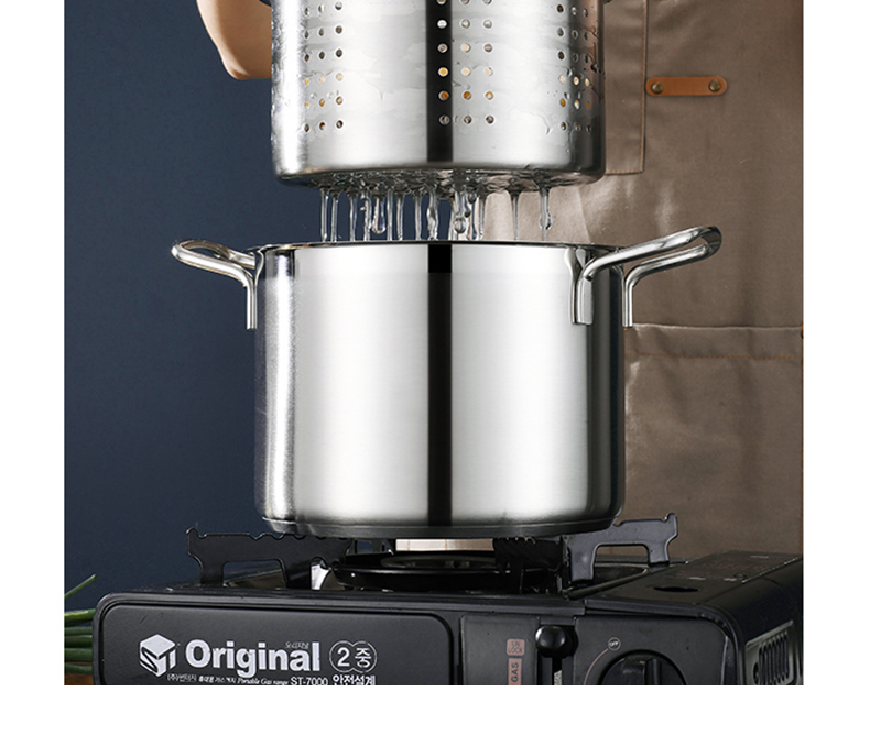 Home Cooking Stackable Steamer Pot Stainless Steel 22cm Soup Stock Pot