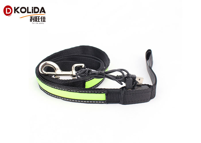 Night Safety Bright Flashing Adjustable Dog Leash , Usb Light Up Led Pet Leash