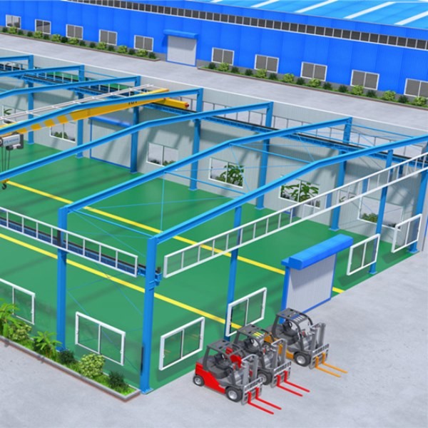Hot Rolled H-Section Steel Column Steel Structure Warehouse Windproof