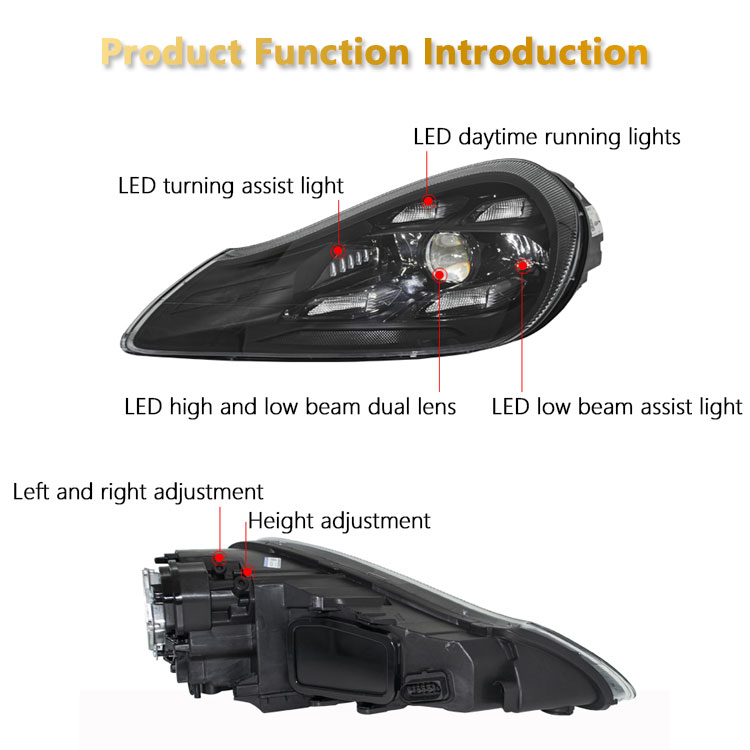 Upgrade Matrix Advanced Version LED Headlights For Porsche Cayenne 957 2007-2010