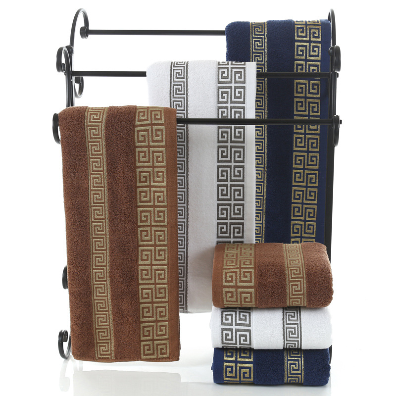 3kg Luxury Hotel Embroidery Custom Thick Super Soft Bathroom Bath 100% Cotton Towel Sets