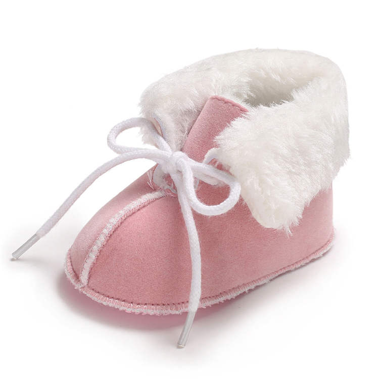 2019 winter Warm plush Soft sole 0-2 years anti-slip baby boots