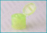 Green Lotion / Shampoo Plastic Bottle Flip Cap 20/415 With Leakage Prevention