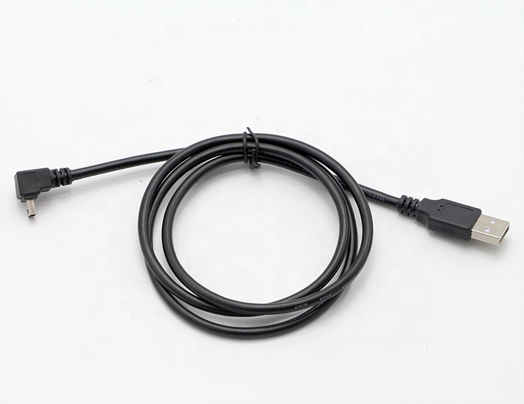 90 Degree Right Left UP DOWN Angle Mini USB Data Charger Cable