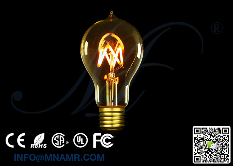20 Watt Equivalent LED Edison Light Bulbs 3W Bayonet Lamp Base A19 A60 Holiday Decorative Lighting