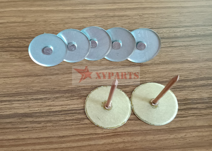 0.105" Dia Capacitor Discharge Cuphead Pins & Paper Washer For Securing Insulation