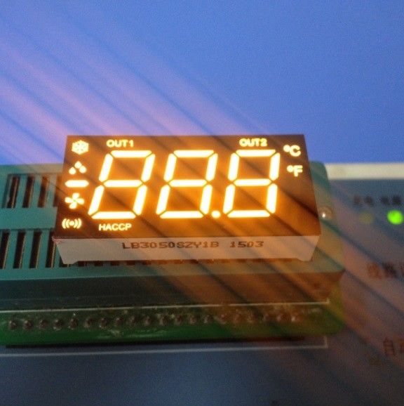 Multiplexed Triple Digit Seven Segment LED Display Ultra White For Heating / Cooling Control