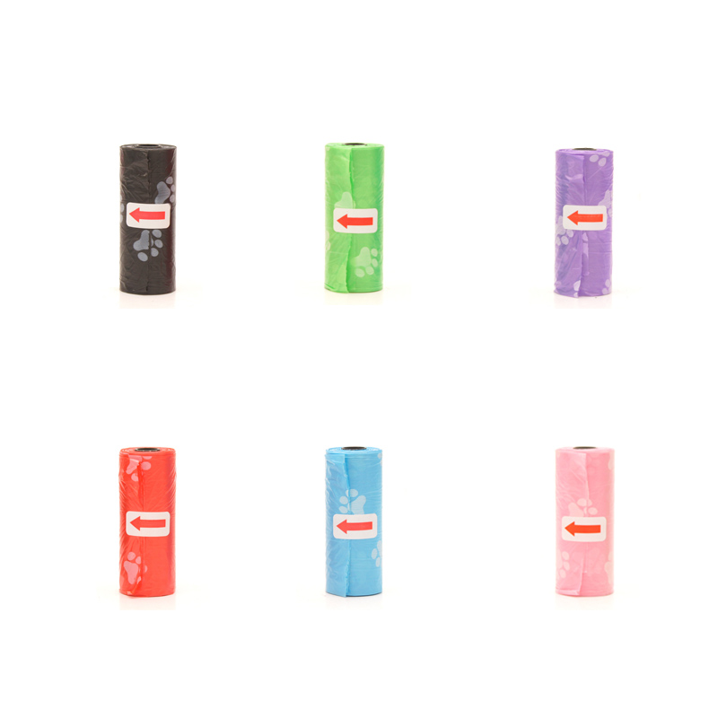 HDPE Compostable Dog Poop Bags Pink Red Purple Biodegradable Pet Waste Bags