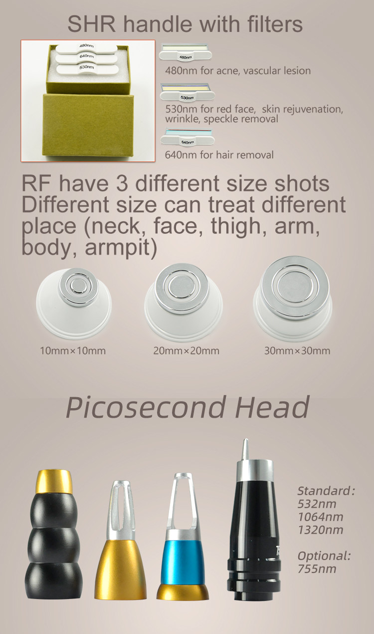 Handheld Picosecond RF Laser Machine 360 Magneto-Optic 3 In 1 Multi Functional